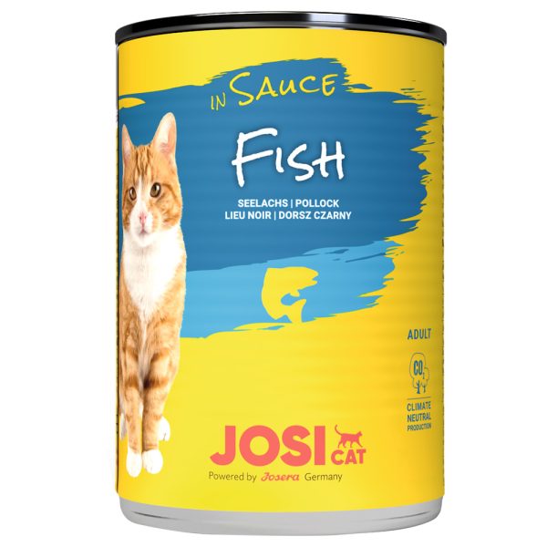 12x 415g JosiCat kastikkeessa kala kissan märkäruoka