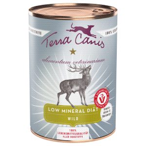 12x 400g Terra Canis Alimentum Veterinarium Vähäkivennäisruokavalio Villi Koiranruoka märkä