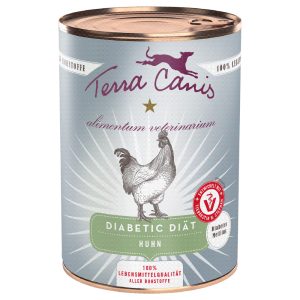 6x 400g Terra Canis Alimentum Veterinarium Diabetic Diet Chicken koiran märkäruokaa