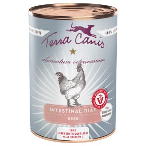 6x 400g Terra Canis Alimentum Veterinarium Intestinal Chicken koiran märkäruokaa