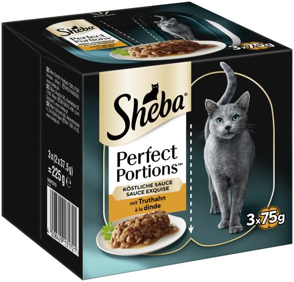 Sheba Perfect -annokset 6 x 37,5 g - kalkkunakastike