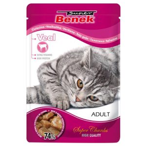 48x 100g vasikka kastikkeessa Super Benek kissanruoka