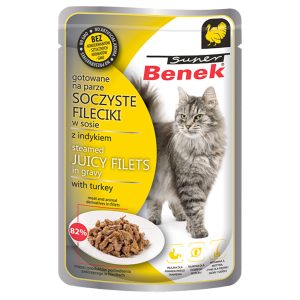 56x 85g Super Benek fileet kastikkeessa kalkkuna kissan märkäruoka