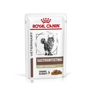 24x 85g Royal Canin Veterinary Feline Gastrointestinal Fiber Response kastikkeessa kissan märkäruoka
