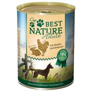 12x400g Dog Adult kani, kana & pasta Best Nature märkäruoka