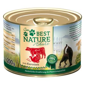 12x200g Cat Adult nauta, kalkkuna & porkkana Best Nature kissan märkäruoka