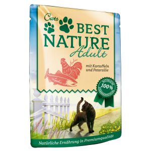 16x 85g Best Nature Cat Adult Lohi kanan ja perunan kanssa märkäruokaa kissoille