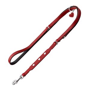 HUNTER Love -säädettävä talutushihna, punainen 200cmx18mm koira