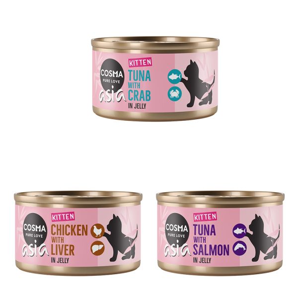 6x85g Asia Kitten lajitelma Cosma kissan märkäruoka