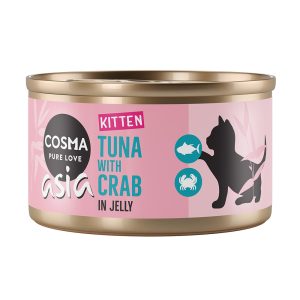 6x85g Asia Kitten tonnikala & ravunliha Cosma kissan märkäruoka