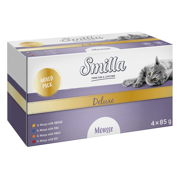 12x85g Deluxe Mousse lajitelma Smilla kissan märkäruoka