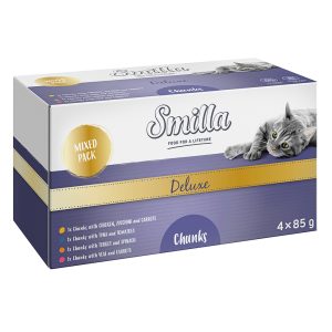 12x85g Deluxe Chunks lajitelma Smilla kissan märkäruoka