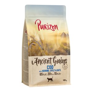 400g Adult turska muinaisvilja Purizon kissan kuivaruoka