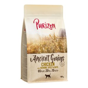 400g Adult kana & kala muinaisvilja Purizon kissanruoka