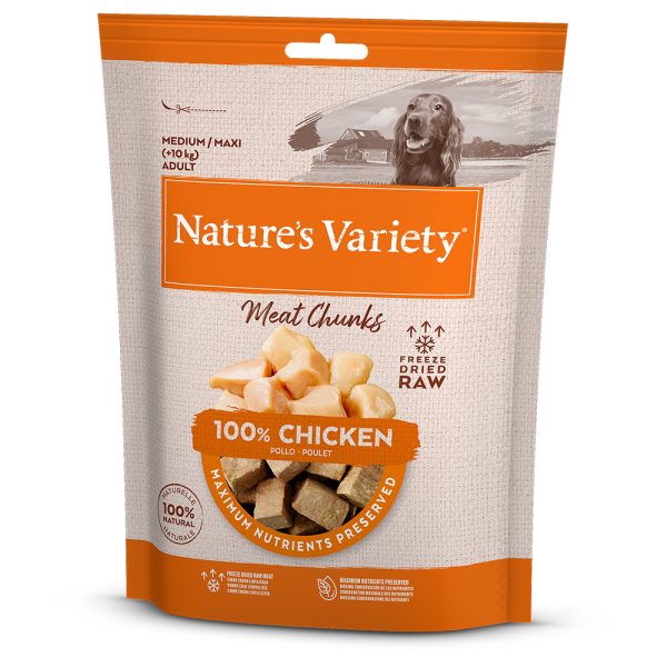 2x50g pakastekuivatut palat kana Nature's Variety koiranherkku