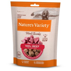 2x50g pakastekuivatut palat nauta Nature's Variety koiranherkku