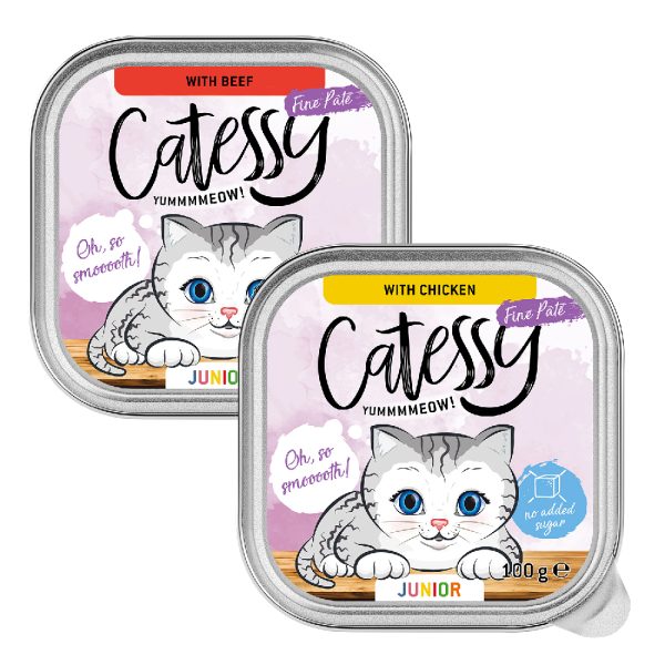 32x100g Junior-Paté Mix (2 makua) Catessy kissan märkäruoka