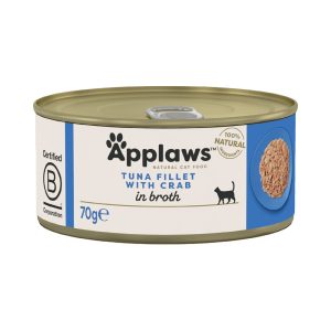 6x70g in Broth tonnikala & rapu Applaws Kissanruoka