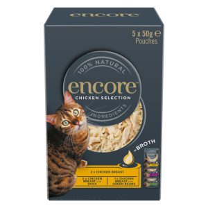 10x 50g Encore Cat Pouch liemessä kanalajitelma kissan märkäruoka