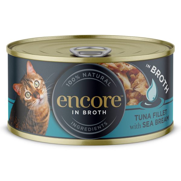 16x70g Encore-purkki tonnikala & pomfretti kissan märkäruoka
