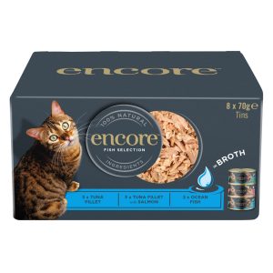 8x70g Encore Dose Mix lajitelma: Fish Selection (3 makua) kissan märkäruoka