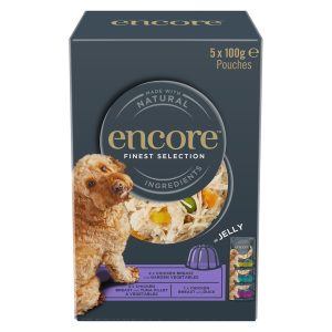 5x100g Jelly Pouch Finest Selection Encore koiran märkäruoka