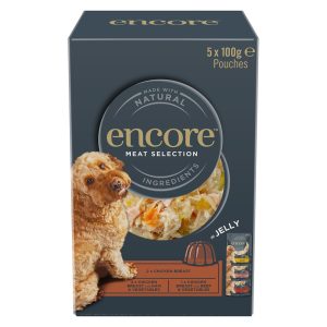 5x100g Jelly Pouch Meat Selection Encore koiran märkäruoka