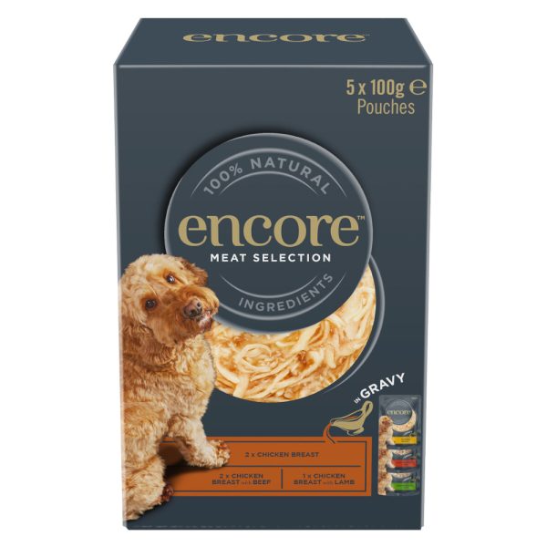 5x 100g Encore Gravy Pouch Mix -lihalajitelma koirille