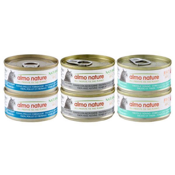 24 x 70 g HFC lajitelma tonnikala Almo Nature kissanruoka