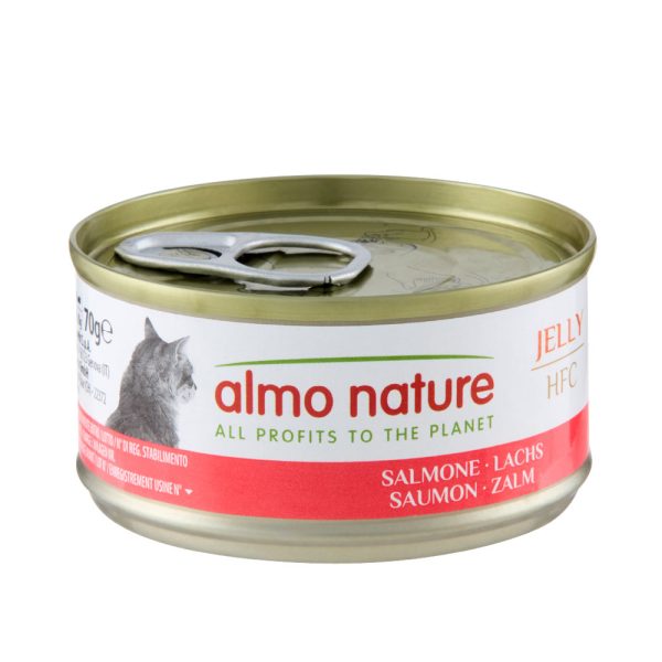 24 x 70 g HFC lohi hyytelössä Almo Nature kissanruoka