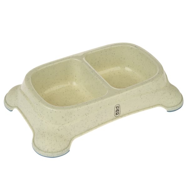 TIAKI-tuplaruokakuppi 2x650ml koira