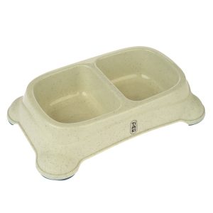TIAKI-tuplaruokakuppi 2x950ml koira