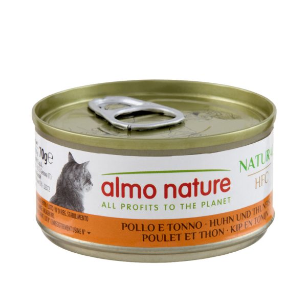 24 x 70 g HFC Natural kana & tonnikala Almo Nature kissanruoka