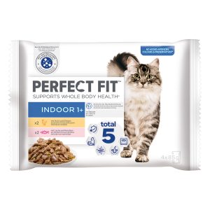 52x85g Indoor 1+ kana & lohi Perfect Fit kissanruoka