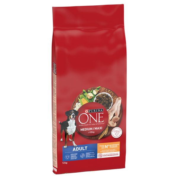 12kg Medium/Maxi Adult kana Purina One koiran kuivaruoka
