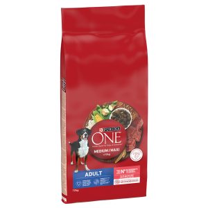 12kg Medium/Maxi Adult nauta ja riisi Purina One koiran kuivaruoka