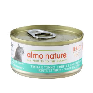 24 x 70 g HFC Natural taimen & tonnikala hyytelössä Almo Nature kissanruoka
