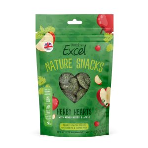 3x60g Nature Snacks Herby Hearts Burgess Excel pieneläinten ruoka