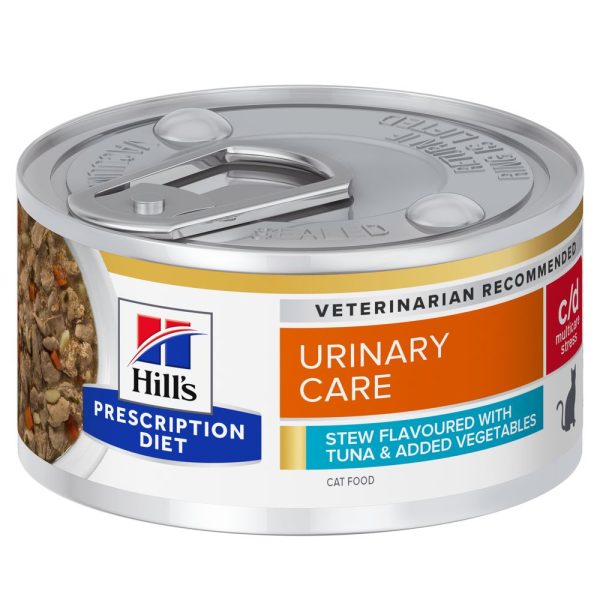 96 x 82 g Hill’s Prescription Diet kissa C/D Urinary Care tonnikala Stew kissan märkäruoka