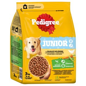 3kg Junior siipikarja & kasvikset Pedigree koiran kuivaruoka