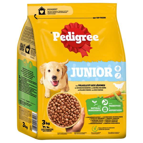 3kg Junior siipikarja & kasvikset Pedigree koiran kuivaruoka