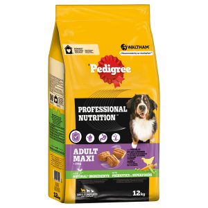 12 kg Pedigree Professional Nutrition Adult Maxi >25 kg siipikarja & vihannekset kuivaruoka koirille