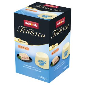 6 x 100 g Adult à la Panna Cotta lohi Animonda Vom Feinsten kissan märkäruoka