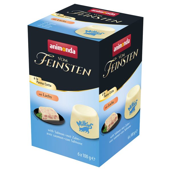 6 x 100 g Adult à la Panna Cotta lohi Animonda Vom Feinsten kissan märkäruoka