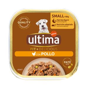 22 x 150 g Ultima Fit & Delicious Paté Mini kana koiran märkäruoka