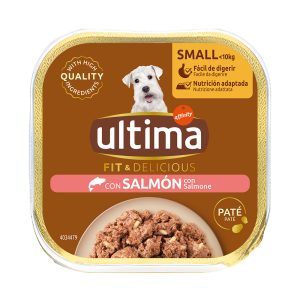 22 x 150 g Ultima Fit & Delicious Paté Mini lohi koiran märkäruoka