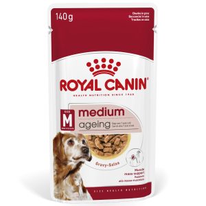 20x140g Medium Ageing 10+ kastikkeessa Royal Canin koiranruoka