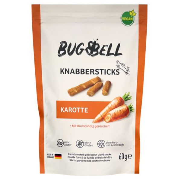 4x60g pureskelutikut porkkana BugBell koiranherkut