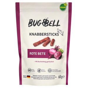 4 x 60 g BugBell-pureskelutikut punajuuri koiranherkut