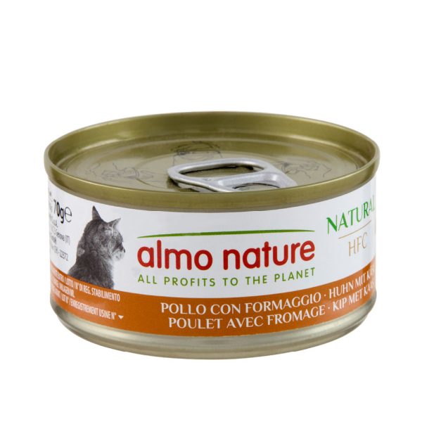 6x70g HFC Natural Chicken juustolla Almo Nature kissanruoka